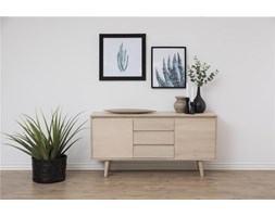 Komoda emi dąb bielony meble skandynawskie Wysokość 75 cm Głębokość 40 cm Drewno Z szufladami Styl Nowoczesny