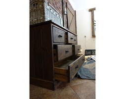 Regał sosnowy Rustyk 2/4 Styl skandynawski Wysokość 193 cm Drewno Szerokość 98 cm Styl Vintage