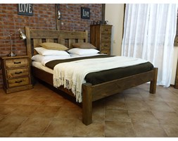 Łóżko Sosnowe Rustyk / Mieszko II 140 Styl vintage Łóżko drewniane drewno Rozmiar materaca 140x200 cm