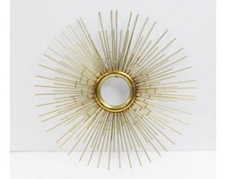 LUSTRO DEKORACYJNE METALOWE ZŁOTE SŁOŃCE " SUN HOST M " 54 x 54 x 2 cm szkło Ścienne Okrągłe