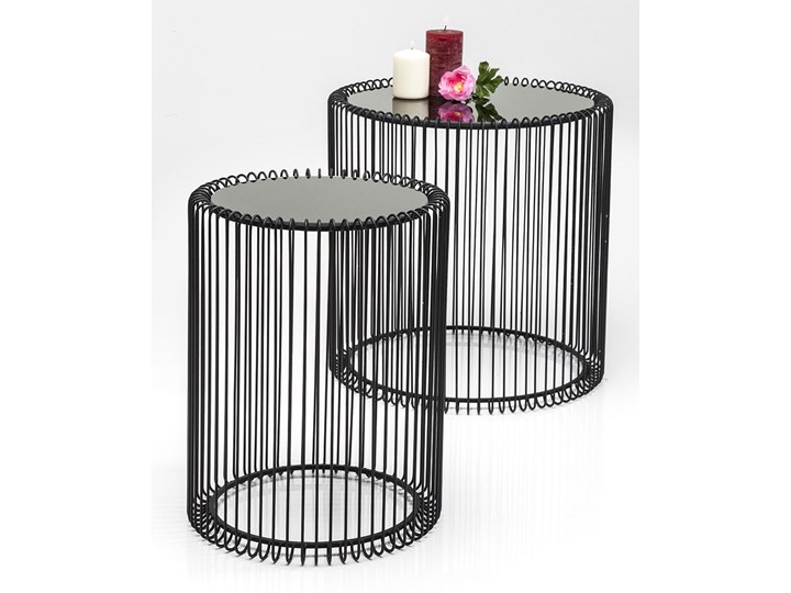 Stoliki Kawowe Wire czarne kpl/2 - KARE DESIGN