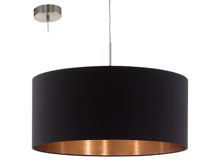 LAMPA wisząca PASTERI 94914 Eglo okrągła OPRAWA abażurowa zwis czarny miedź