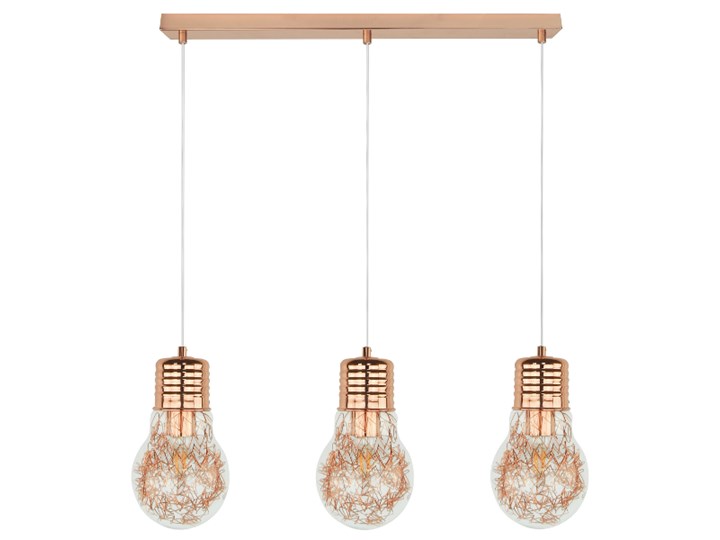 LAMPA wisząca BULB 2810313 BriTop szklana OPRAWA sufitowa LISTWA żarówka ZWIS miedź przezroczysta