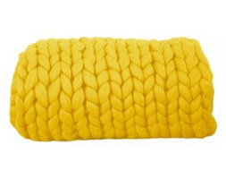 Pled z wełny czesankowej Woolsheep Mustard Koc Wełna Rozmiar 2 200x200 cm