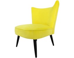 Fotel Retro Sixties żółty Wysokość 75 cm Tkanina Drewno Głębokość 70 cm Fotel tradycyjny Styl vintage