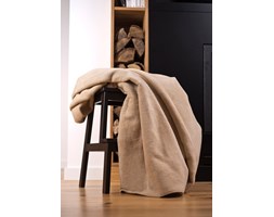 Koc Homelle Beżowy tkanina Poliester Rozmiar 2 150x200 cm Bawełna Akryl Wzór Jednolity