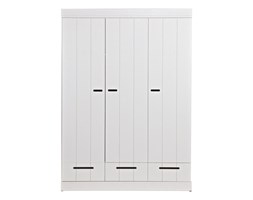 WOOOD :: SZAFA CONNECT TRZYDRZWIOWA skóra Otwierane Drewno Głębokość 53 cm Szerokość 140 cm Styl industrialny Wysokość 195 cm Styl nowoczesny