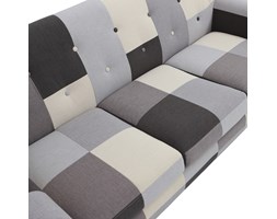 Sofa trzyosobowa Patchwork grey mix rozkładane Głębokość 78 cm Typ Pikowane Stała konstrukcja Rozkładanie