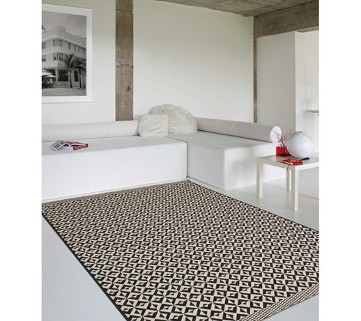 Dekoria Dywan Modern Geometric black/wool 67x130cm, 67 × 130 cm