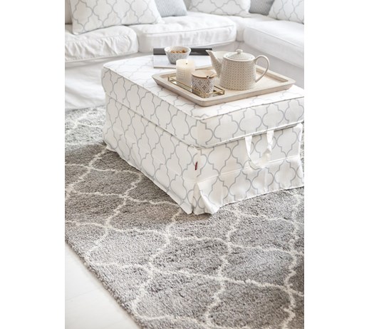 Dekoria Dywan Royal Marocco light grey/cream 67x130cm, 67 × 130 cm