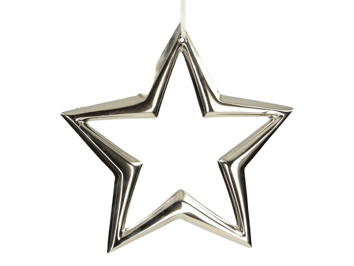 Dekoria Dekoracja wisząca Silver Star 19x1x19cm, 19 × 19 × 19 cm