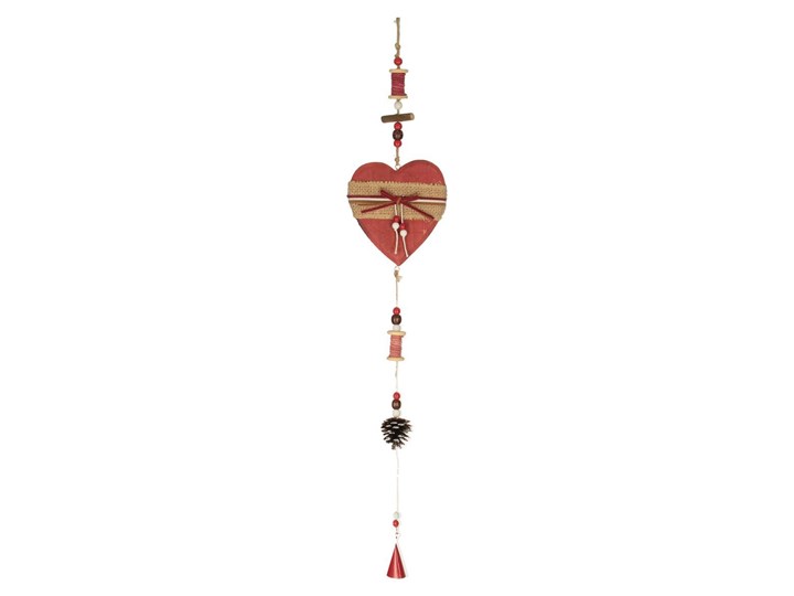 Dekoria Ozdoba wisząca White Heart dł. 65cm, 11,5 × 4 × 65 cm