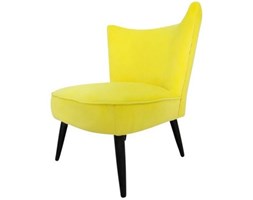 Fotel Retro Sixties żółty Wysokość 75 cm Tkanina Drewno Głębokość 70 cm Fotel tradycyjny Styl vintage