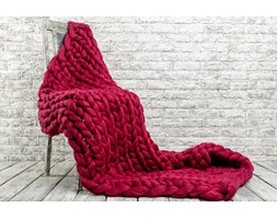 Pled z wełny czesankowej Woolsheep Ruby Koc Wełna Rozmiar 2 60x80 cm