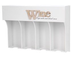 Biały stojak na wino, butelki Tworzywo sztuczne