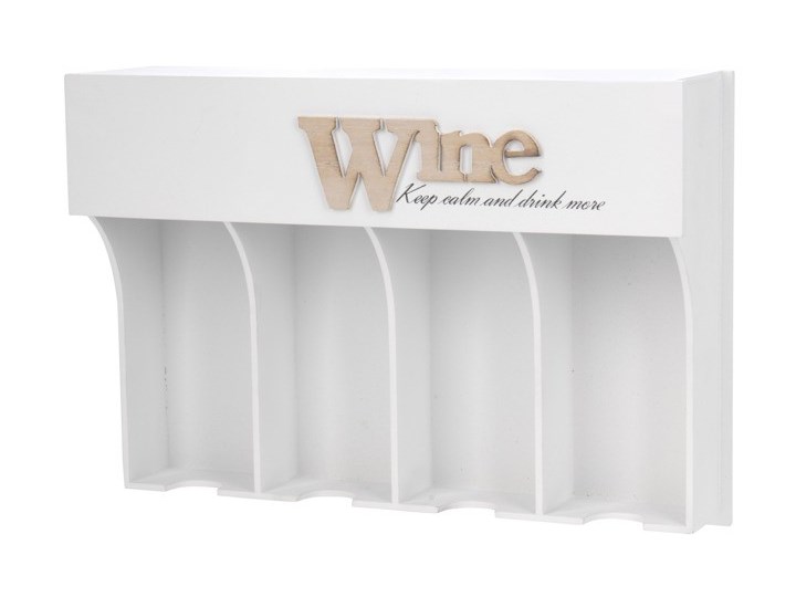 Biały stojak na wino, butelki