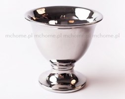 DONICZKA CERAMICZNA ” SILVER CUP ” 22 X 20 CM Ceramika Metal Doniczka na kwiaty Osłonka na doniczkę Wzór Kwiaty