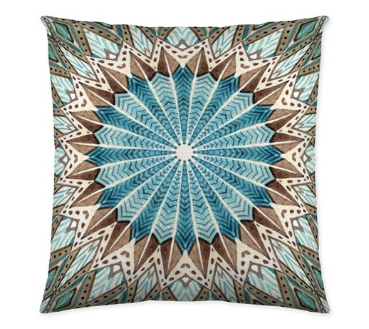 Dekoria Poszewka Rosette Turqouise 45x45cm, 45 × 45 cm