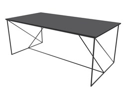 Stół Graph Styl klasyczny Metal Płyta MDF Wysokość 75 cm Drewno Rozkładanie