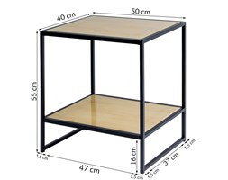 Stolik nocny Nawia 50 cm dąb sonoma Drewno Ilość szuflad Bez szuflad