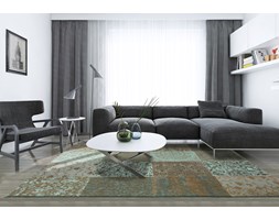Dywan Vintage Patchwork (turkusowy) - Sea Blue 8006 Bawełna Prostokątne Rozmiar 4 140x200 cm