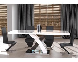 STÓŁ "X" ROZKŁADANY 140/180CM DO JADALNI WYSOKI POŁYSK Płyta MDF Długość 140 cm Rozkładanie Rozkładane