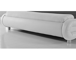 ŁÓŻKO TAPICEROWANE DO SYPIALNI 180X200 114 LED BIAŁE tkanina skóra drewno Styl klasyczny Rozmiar materaca 180x200 cm