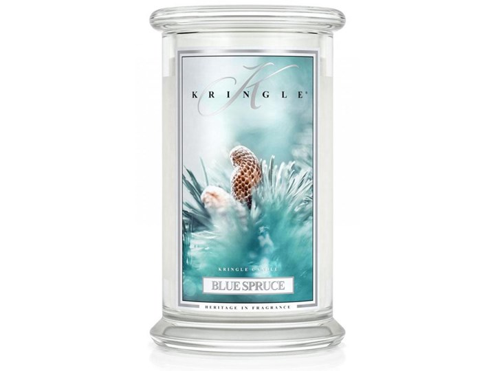 Kringle Candle - Blue Spruce - duży, klasyczny słoik (623g) z 2 knotami