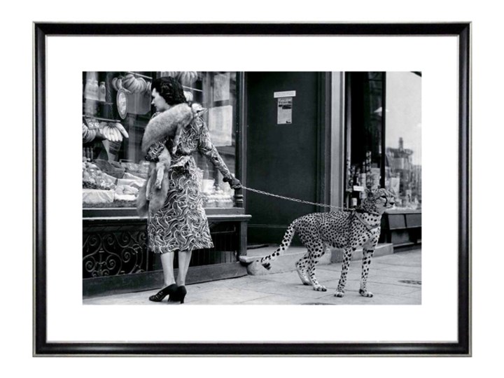 OBRAZ W DREWNIANEJ RAMIE"GEPARD"60X80CM