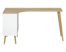 Biurko narożne Oslo w stylu skandynawskim Drewno Szerokość 145 cm Styl nowoczesny