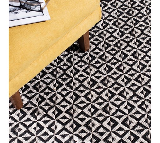 Dekoria Dywan Modern Geometric black/wool 120x170cm, 120 × 170 cm