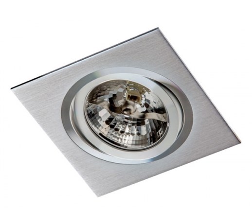 PP Design 610/1 OPRAWA HALOGENOWA LED WPUSZCZANA OCZKO REGULOWANA ALUMINIUM DRAPANE ES111 QR111 AR111 GU10 G53