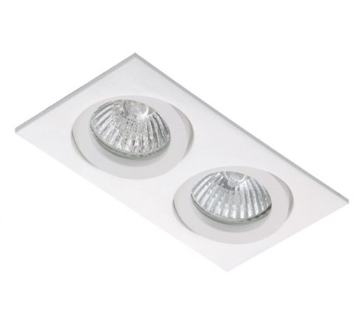 PP Design 821/2 OPRAWA HALOGENOWA LED WPUSZCZANA OCZKO REGULOWANA ALUMINIUM BIAŁY MR16 GU10 GU5,3