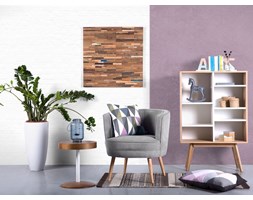 Fotel tapicerowany jasnoszary ODENZEN Wysokość 75 cm Tkanina Wysokość 44 cm Tkanina Fotel inspirowany Drewno Drewno Fotel inspirowany Drewno Tkanina Głębokość 52 cm Styl klasyczny