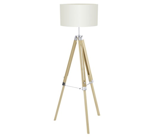 Lampa stojąca LANTADA Eglo styl retro vintage drewno stal nierdzewna tworzywo sztuczne
