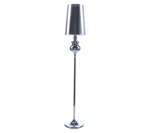 Lampa stojąca ALASKA I Nowodvorski styl glamour kryształ stal chromowana abażur