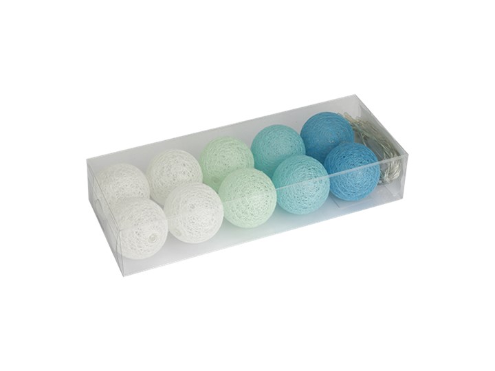 Cotton Balls Kule świecące Led 10 sztuk CB57 - CB57-białi i odcienie niebieskiego
