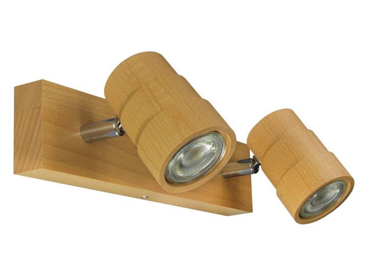 Kinkiet, spot ścienny, reflektor LED LEDWA30x7-BUK dwupunktowy z litego drewna