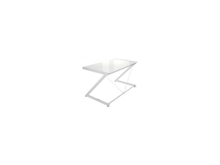 Biurko Z-Line - Chrom - Computer Desk White blat białe szkło