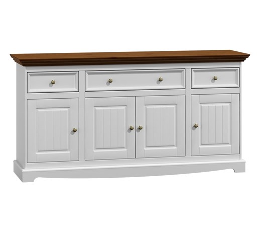 Komoda sosnowa 4.3 Belluno Elegante biały/orzech