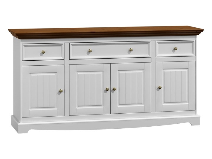 Komoda sosnowa 4.3 Belluno Elegante biały/orzech