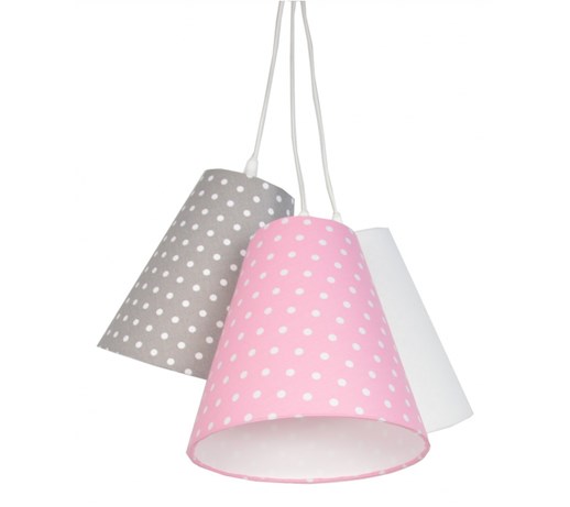 Lampa wisząca dzwoneczki w kropeczki Pinki Gray