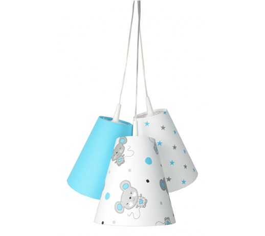 Lampa wisząca dzwoneczki w szare myszki