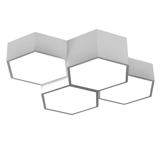 MCODO :: Minimalistyczny plafon led FAVO 4 z funkcją zmiany barwy światła led i ściemniaczem 48W