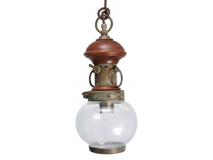 Lampa wisząca WIND 3, 1-pkt., z dekorem drewnianym
