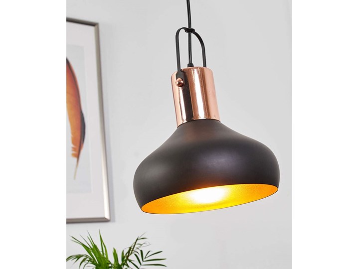 Piękna lampa wisząca Batu, czarny i złoty