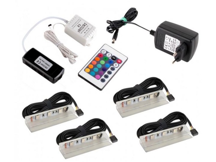 Klips LED PVC RGB zestaw 4-pkt.