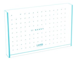 Ramka na zdjęcia z niebieskimi krawędziami Lund London Flash Tidy, 15,6x10,2 cm Tworzywo sztuczne Rozmiar zdjęcia 10,2x15,6 cm