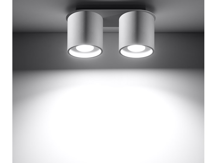 SOLLUX Okrągła lampa sufitowa plafon podwójny Orbis 2 Biały walec LED!
