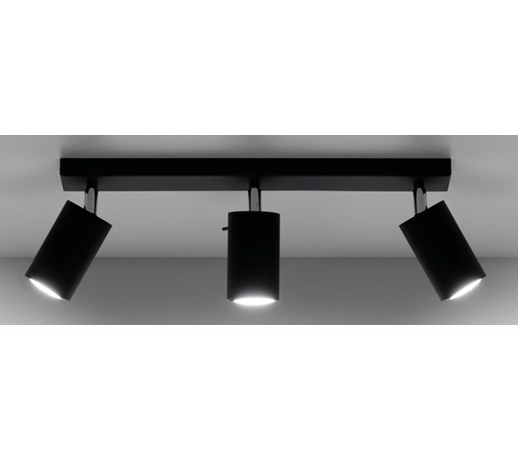 SOLLUX Lampa Sufitowa Listwa Spot Plafon RING 3 czarny LED!
